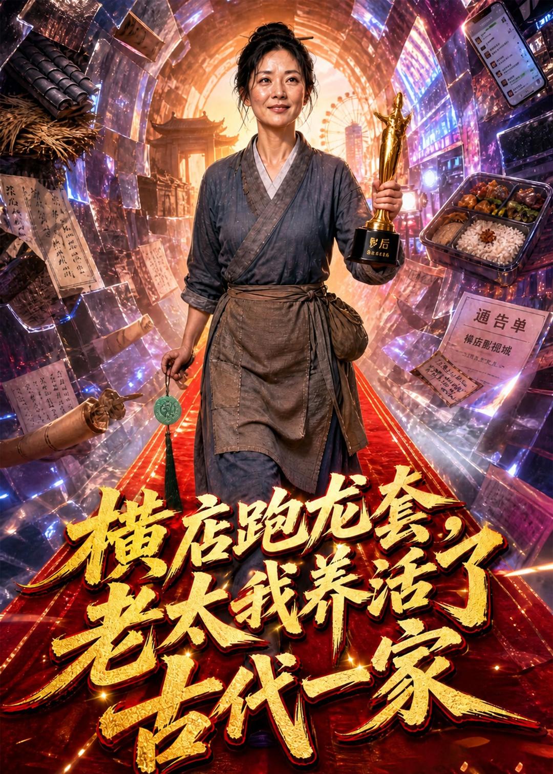横店跑龙套，老太我养活了古代一家